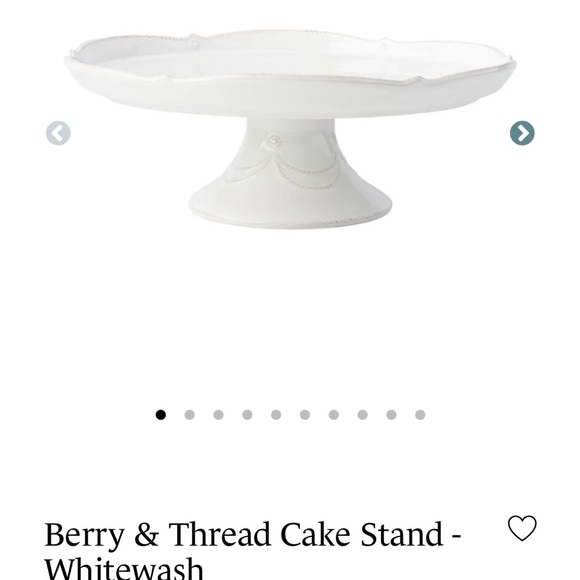 Juliska NEW Berry & Thread Cake Stand - Whitewash
